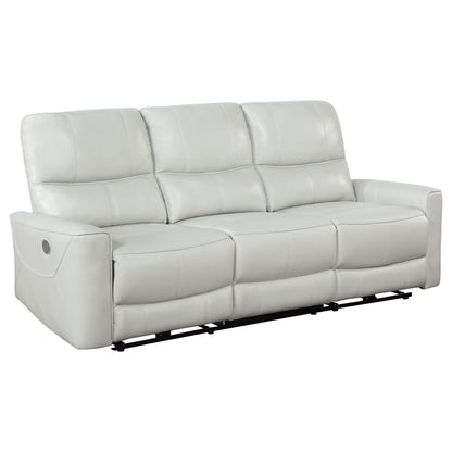 Amberly - 3 Piece Power Reclining Sofa Set - Light Gray