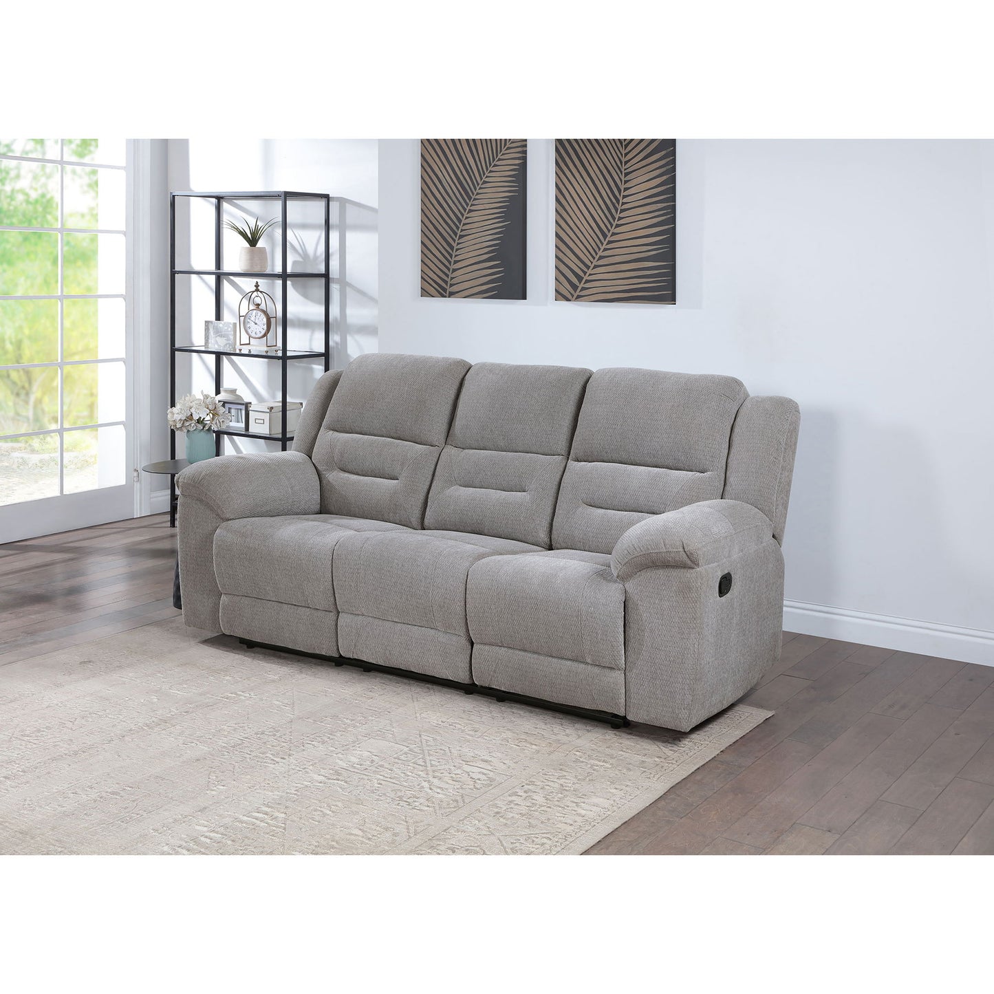 Sebring - Reclining Sofa With Manual Recline - Gray