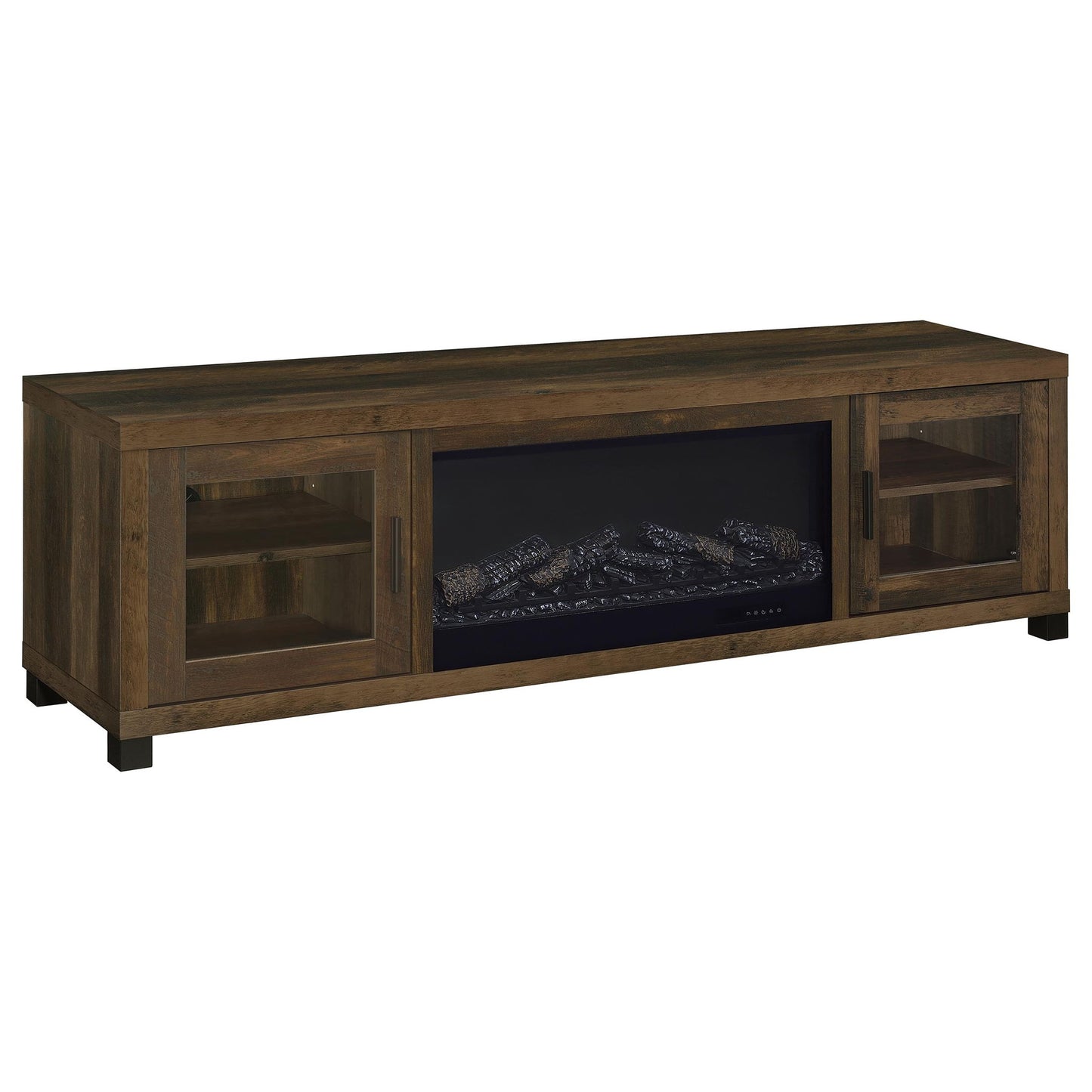 Temby - Fireplace TV Stand With Flameless Ambience - Pine Wood