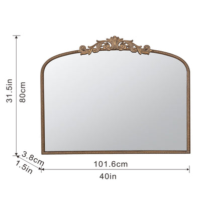 Arch Mirror, Baroque Inspired Wall Decor For Bathroom, Bedroom, Living Room