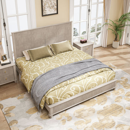 3 Piece Bedroom Set With Bed And 2 Nightstands