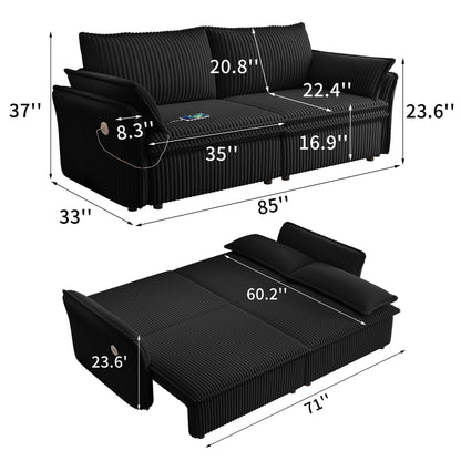 2 In 1 Convertible Sofa Bed, Multi Functional Living Room Furniture