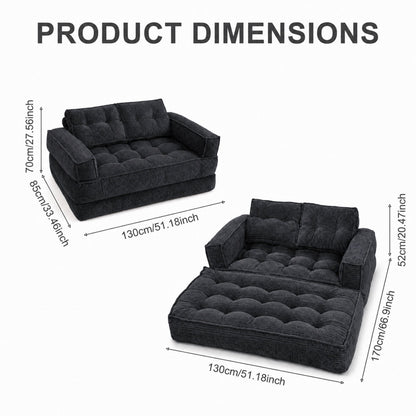 2 Seater Modular Corduroy Sofa With Chaise Lounge For Living Room