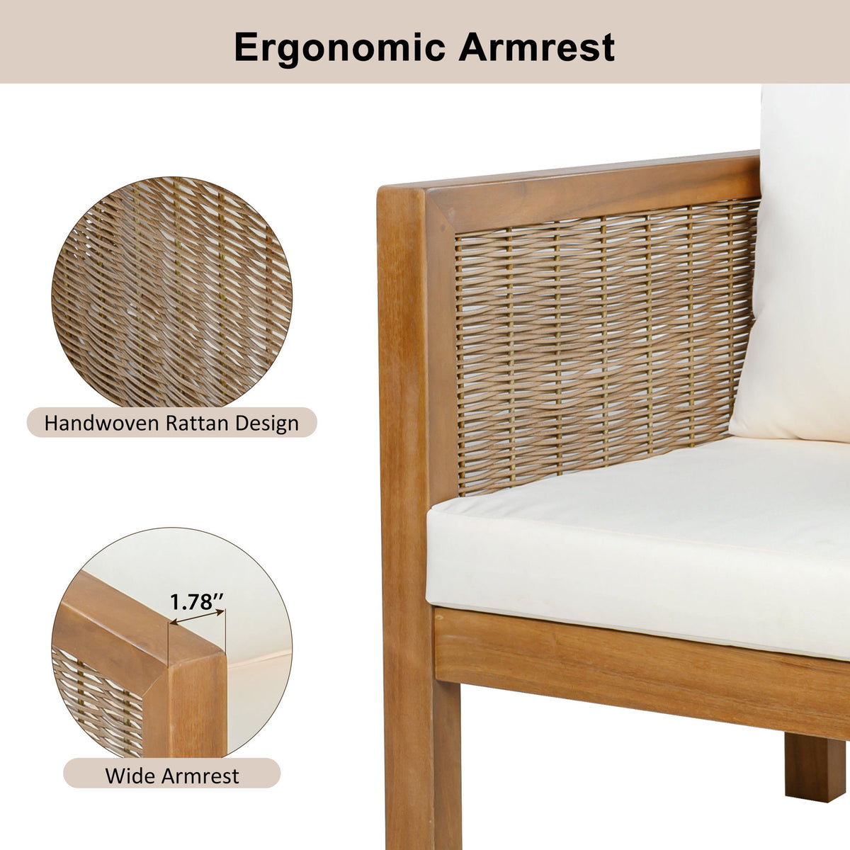 Patio Set Outdoor With Coffee Table And Cushions