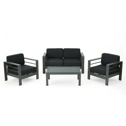 Cape Coral - 4 Pieces Outdoor Patio Chat Set