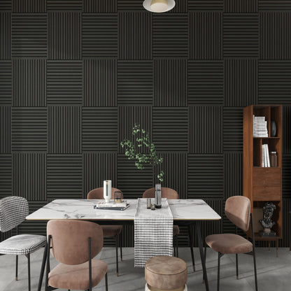 Acoustic Panels With Strip Design, Sound Absorbing Wall & Ceiling Panels