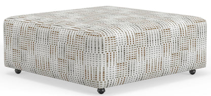 Kellen - Castered Cocktail Ottoman - Morocco