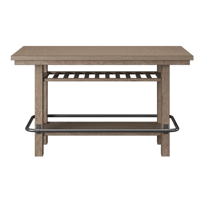 Bar Height Storage Table - Brown
