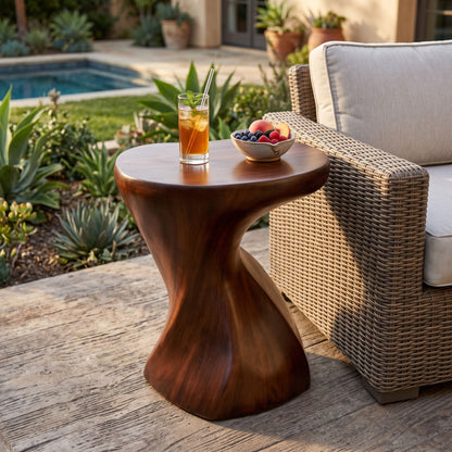 Twisted Sculptural Side Table Indoor / Outdoor