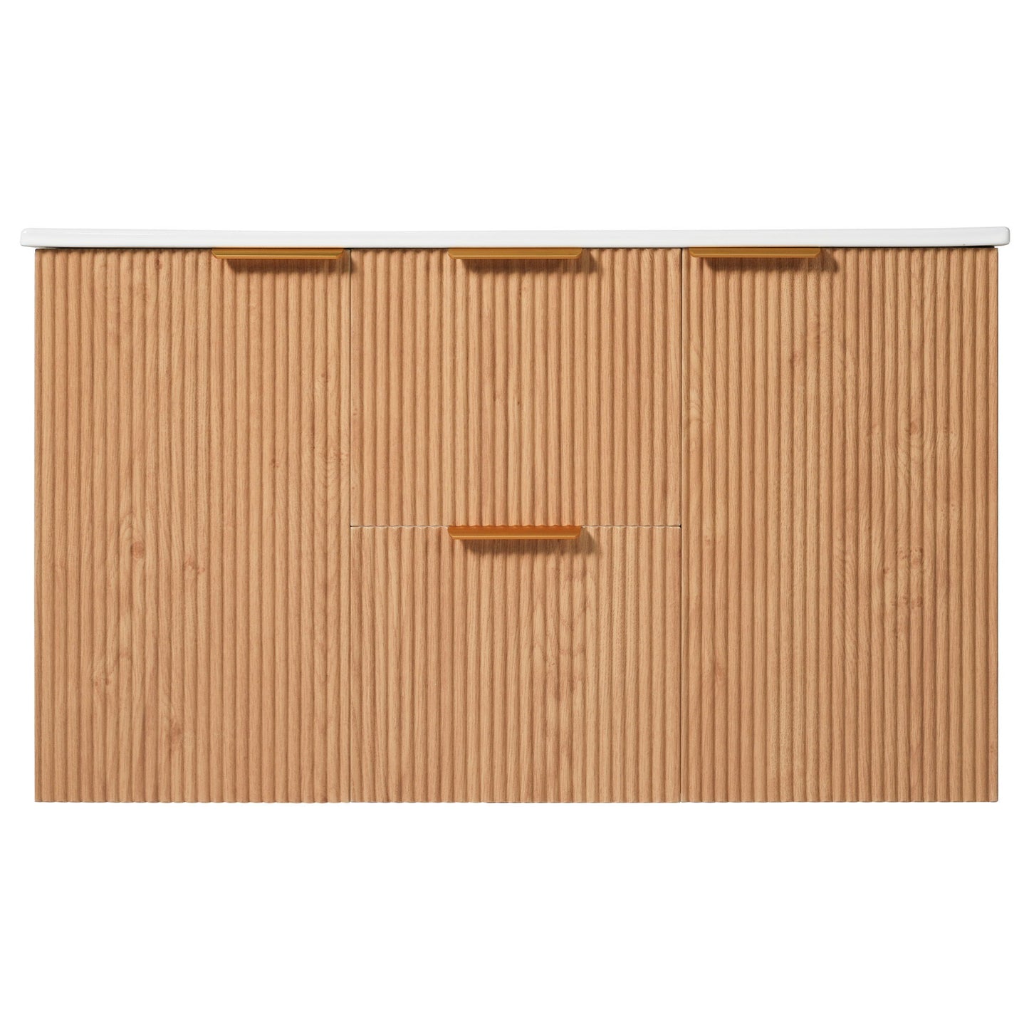 Modern Wall Mounted Bathroom Vanity, Soft Close Doors
