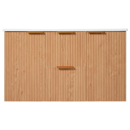 Modern Wall Mounted Bathroom Vanity, Soft Close Doors