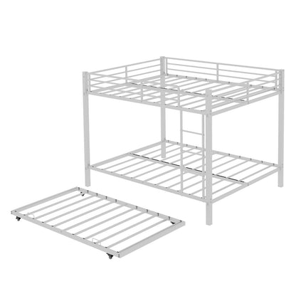 Bunk Bed For Kids, Convertible Frame With Ladders & Guardrail