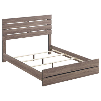 Slatted Headboard Panel Bed
