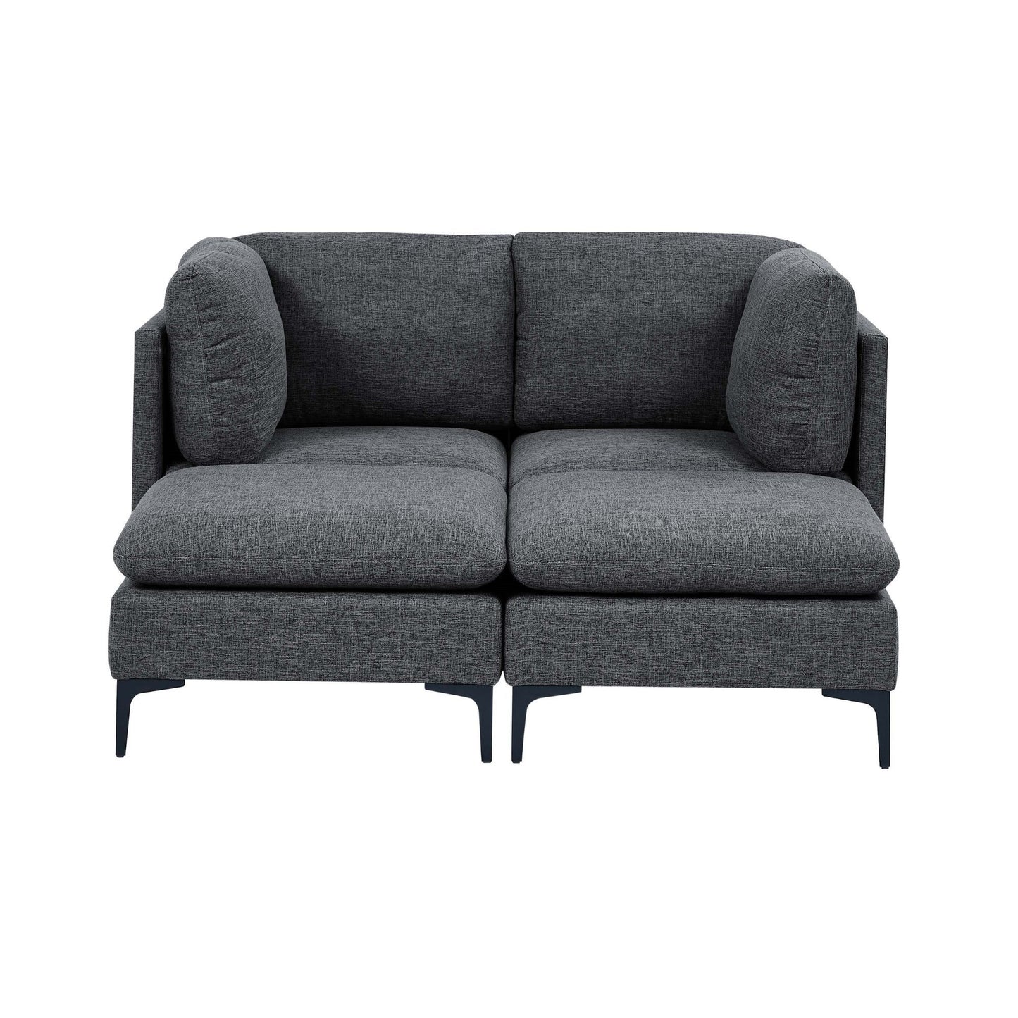 Upholstered Modular Sectional & Tall Legs