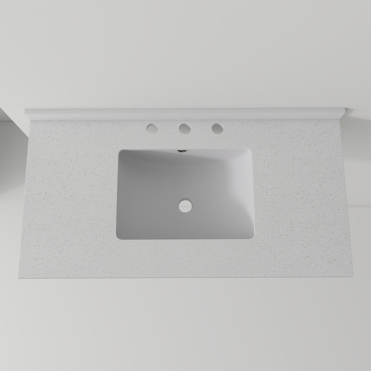 Basin Sink, 0.6" Ultra Thin Profile, Triple Faucet Holes