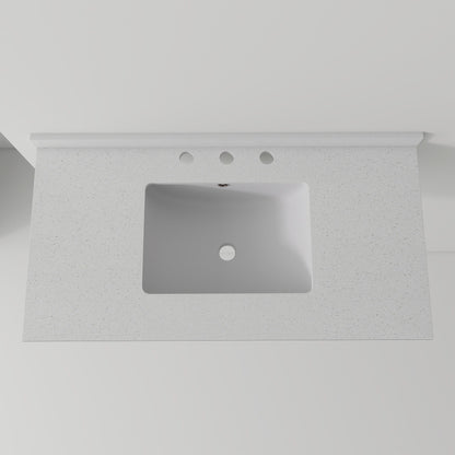 Basin Sink, 0.6" Ultra Thin Profile, Triple Faucet Holes