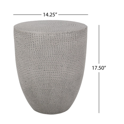 Outdoor Lightweight Concrete, Side Table - Natural