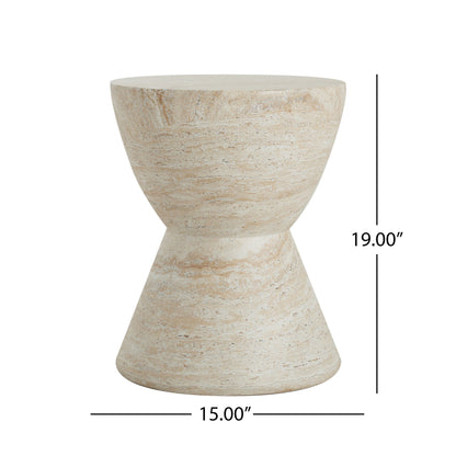 Outdoor, Lightweight Concrete Side Table