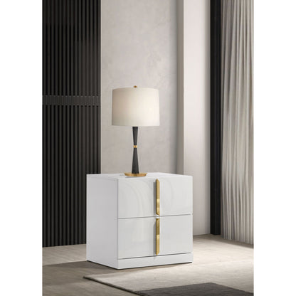 Lauryn - 2 Drawer Nightstand - Gloss White