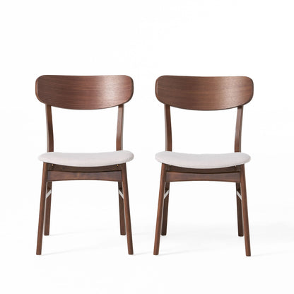 Elegant Fabric Dining Chair With Cushioned Seat