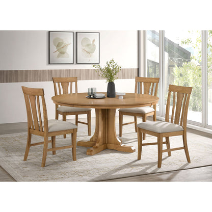 Auburn - 5 Piece Dining Set - Natural / Light Brown