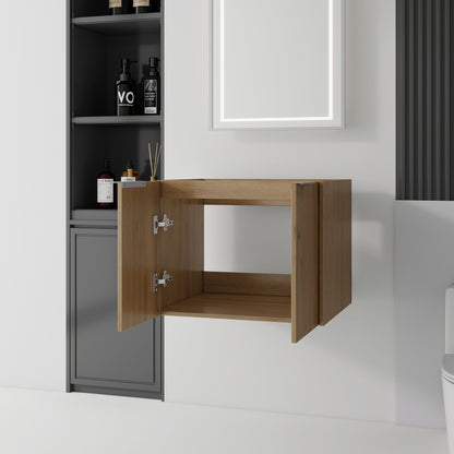Floating Bathroom Vanity Cabinet With Soft Close Double Doors, Spacious Interior Storage, Wall Mounted, Cabinet Only