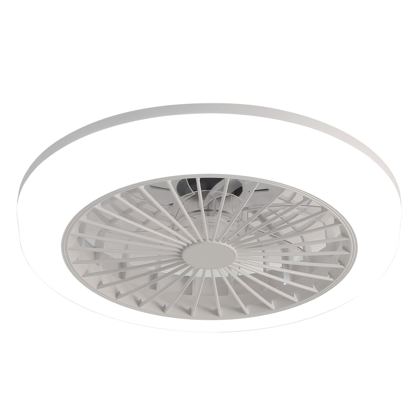 Bladeless Ceiling Fan With Light And Remote Control - White