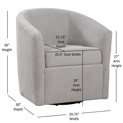 Oaklynn - Barrel Style Swivel Accent Chair