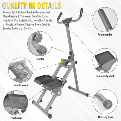 Stair Stepper Machine, Vertical Climber Exercise Equipment With LSD Display
