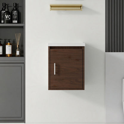 Floating Bathroom Vanity Combo, Wall Mounted Cabinet With Sink & Soft Close Doors For Small Bathrooms