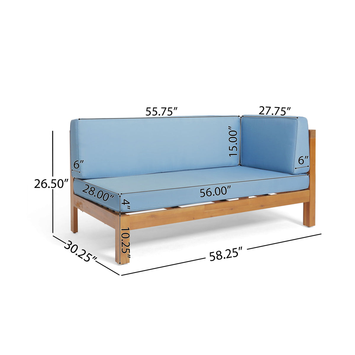 Brava - X Back Corner Bench