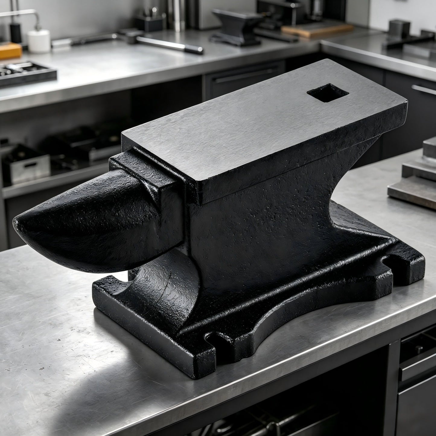 100 Lbs Single Horn Anvil - Black