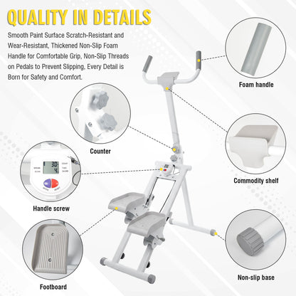 Stair Stepper Machine, Vertical Climber Exercise Equipment With LSD Display