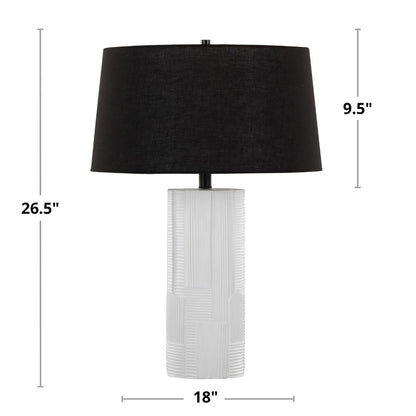 Petra - Contemporary Table Lamp (Set of 2) - Cream / Black