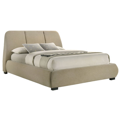Modern Upholstered Platform Bed With Tufted Headboard