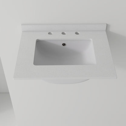 Basin Sink, 0.6" Ultra Thin Profile, Triple Faucet Holes
