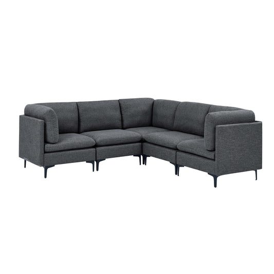 Upholstered Modular Sectional With Tall Legs