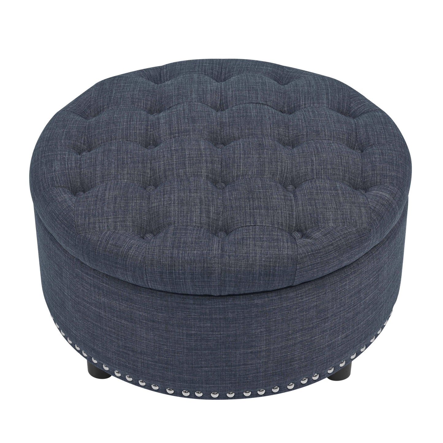 Tufted Storage Ottoman With Upholstery
