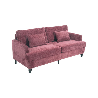 Mid Century Modern Fabric Loveseat Sofa, 2 Seat Upholstered Couch