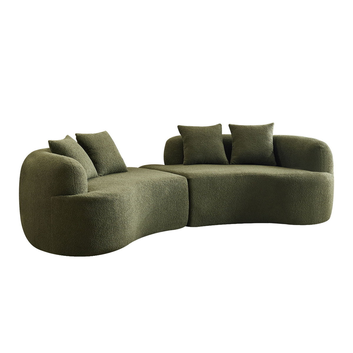 Curved 4 Seater Full Compression Sponge Sofa