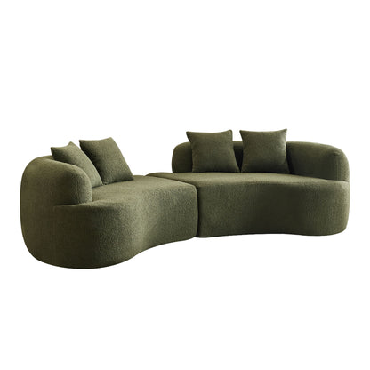 Curved 4 Seater Full Compression Sponge Sofa