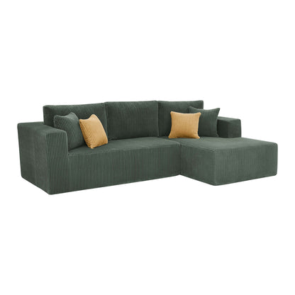 L - Shape Full Compressed Upholstered Sectional