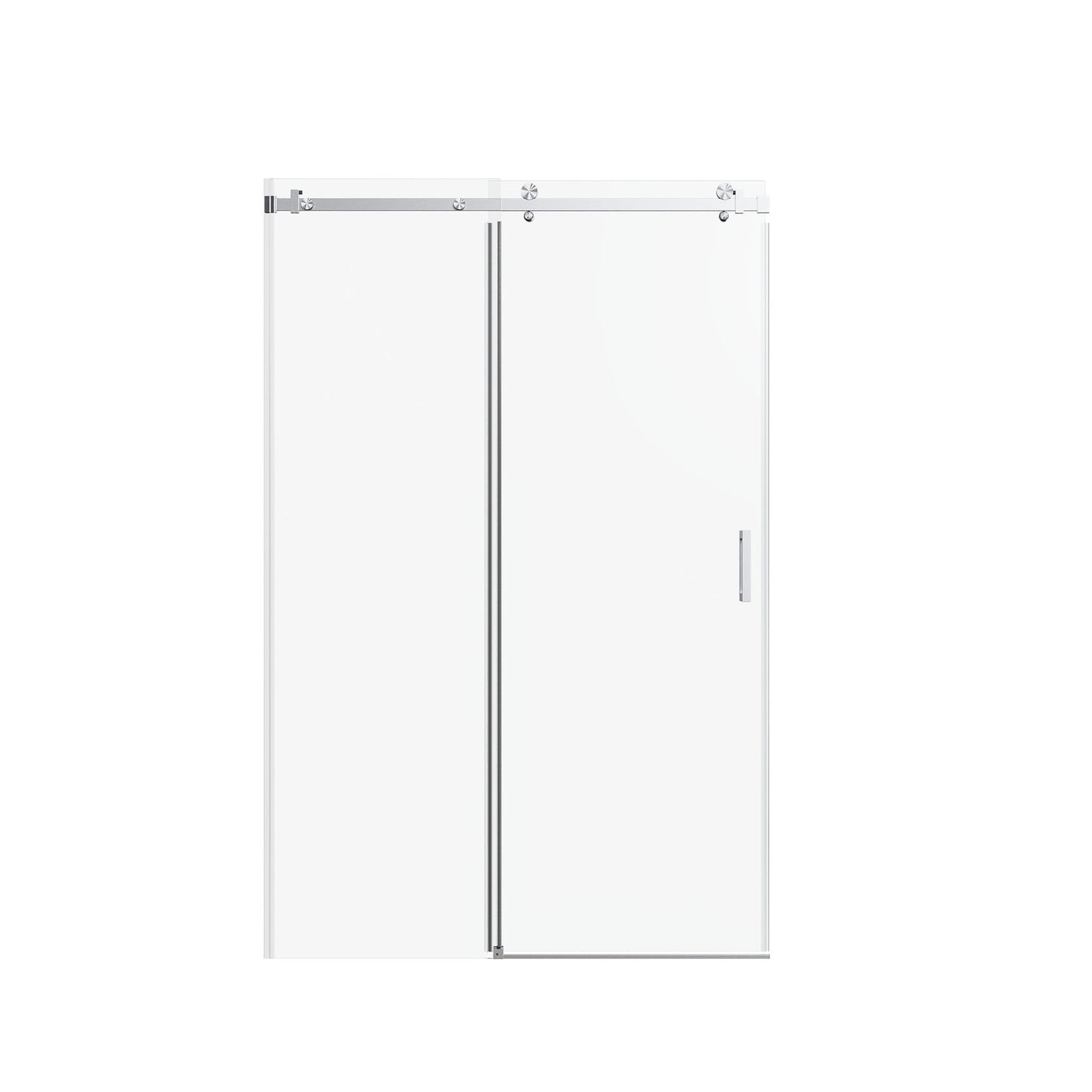Frameless Single Sliding Shower Door, Sgcc Tempered Glass, Reversible