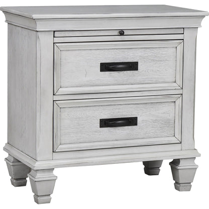 Lockeford - 2 Drawer Nightstand With Pull Out Tray - White