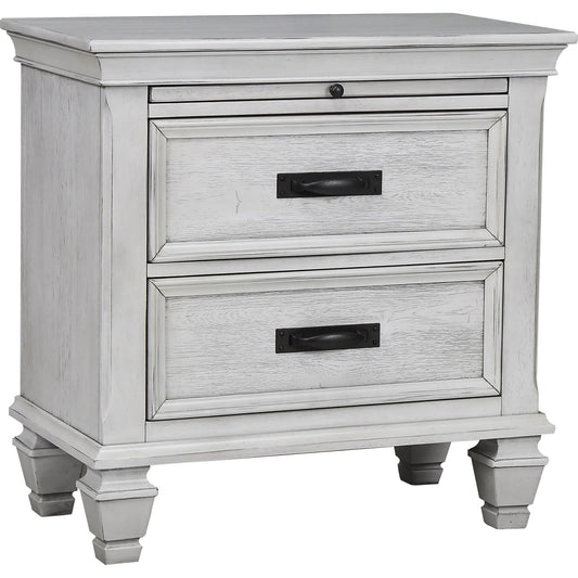 Lockeford - 2 Drawer Nightstand With Pull Out Tray - White