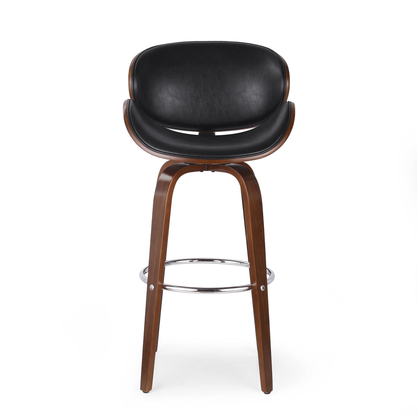 Lumos - Mid Century Modern Upholstered Swivel Barstool
