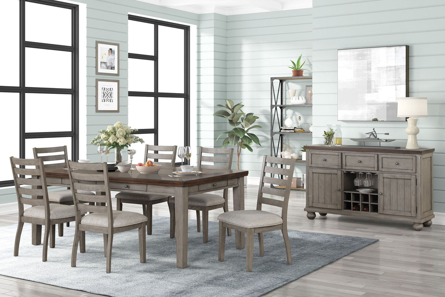 Rustic 2 Tone Sever With Powerpack - Gray