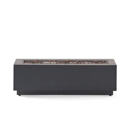 Modern Rectangular Iron Fire Pit 50, 000 Btu
