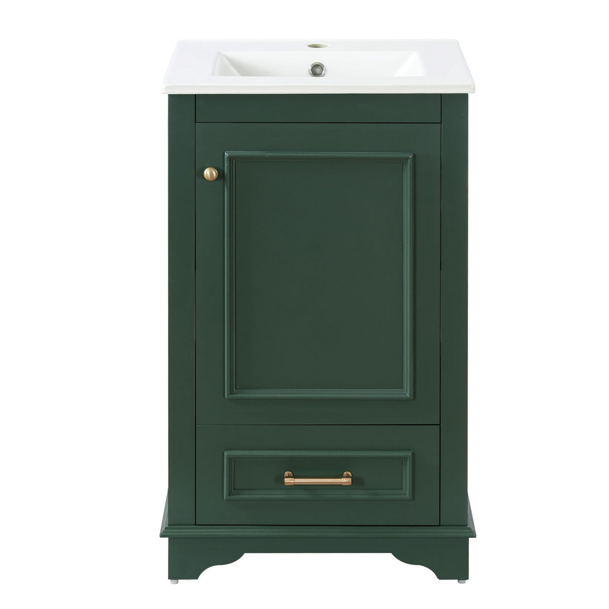 20" Bathroom Vanity With Sink, 1 Drawer, Freestanding Single Set