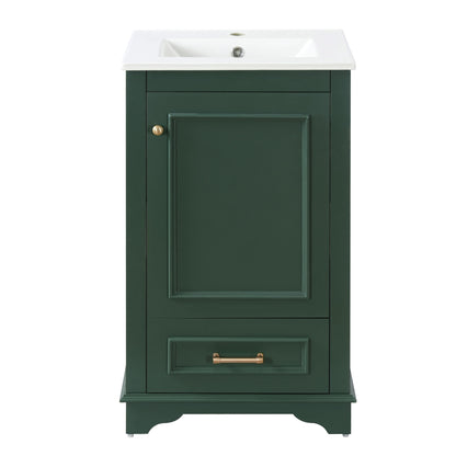 20" Bathroom Vanity With Sink, 1 Drawer, Freestanding Single Set